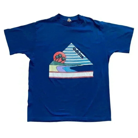 adidas Other - RARE Vintage 70s 80s Adidas Graphic T-Shirt Single Stitch Made in USA 50/50